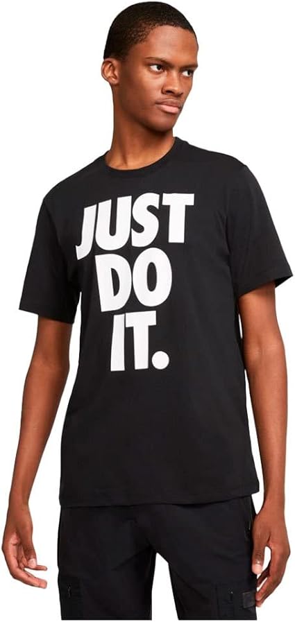 Nike T Shirts (Just Do It) Black with white writing
