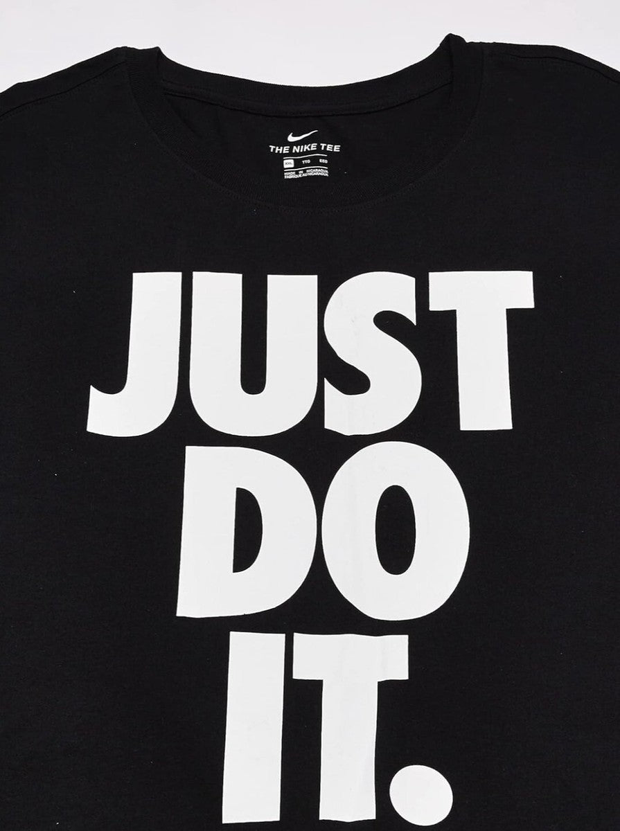 Nike T Shirts (Just Do It) Black with white writing